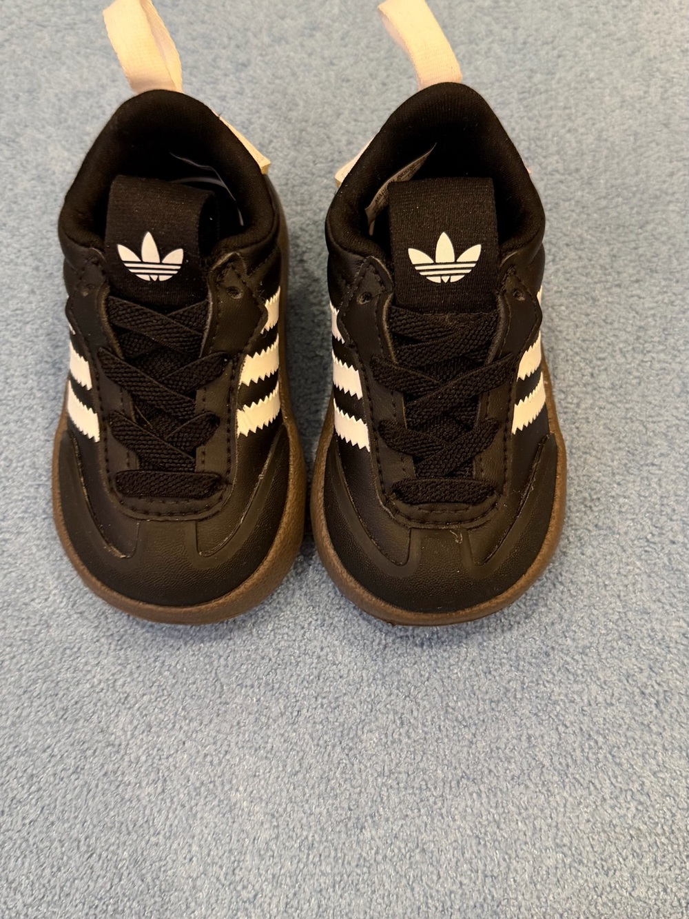 adidas Kids Black and White Three-Stripe Sneakers